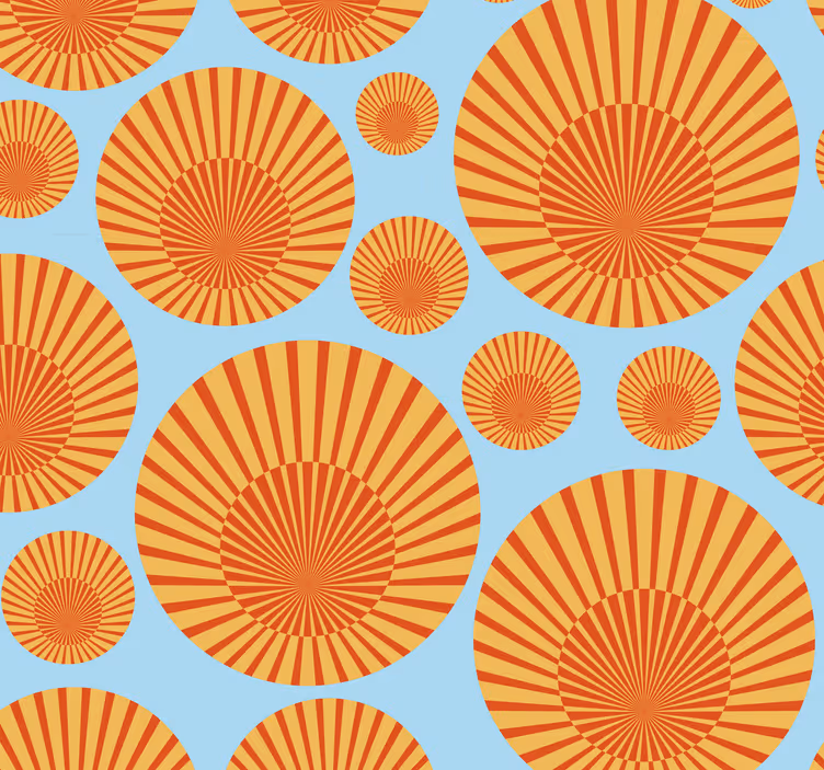 客厅装饰墙纸 70年代的阳光 - TenStickers
