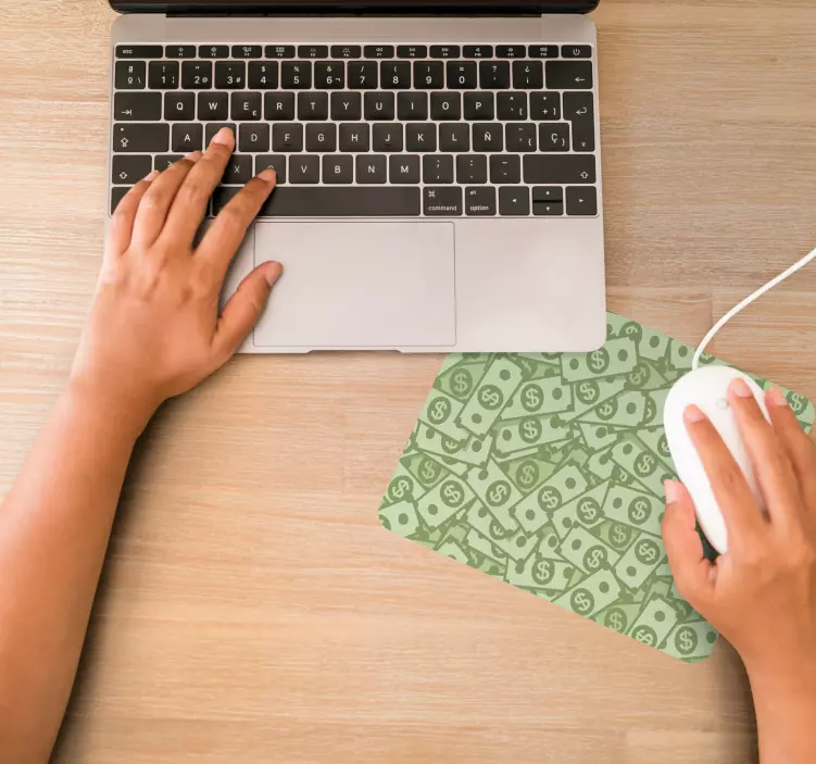 美元钞票遍布图案乙烯基鼠标垫 - TenStickers