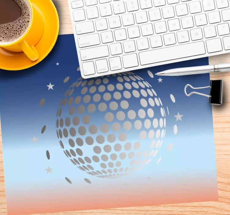 渐变七彩迪斯科球原装鼠标垫 - TenStickers