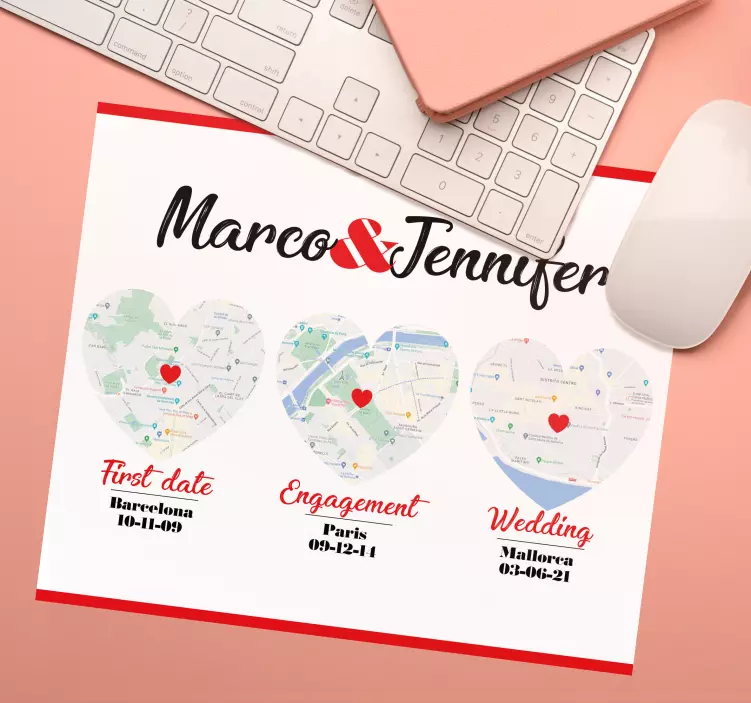 特殊时刻地点原装鼠标垫 - TenStickers