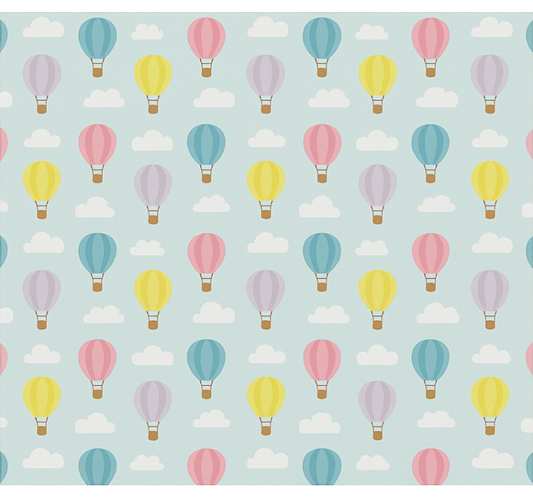 儿童盲人 蓝色热气球 - TenStickers