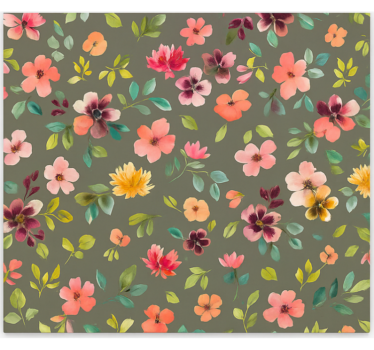 厨房盲道 充满活力的水彩花 - TenStickers