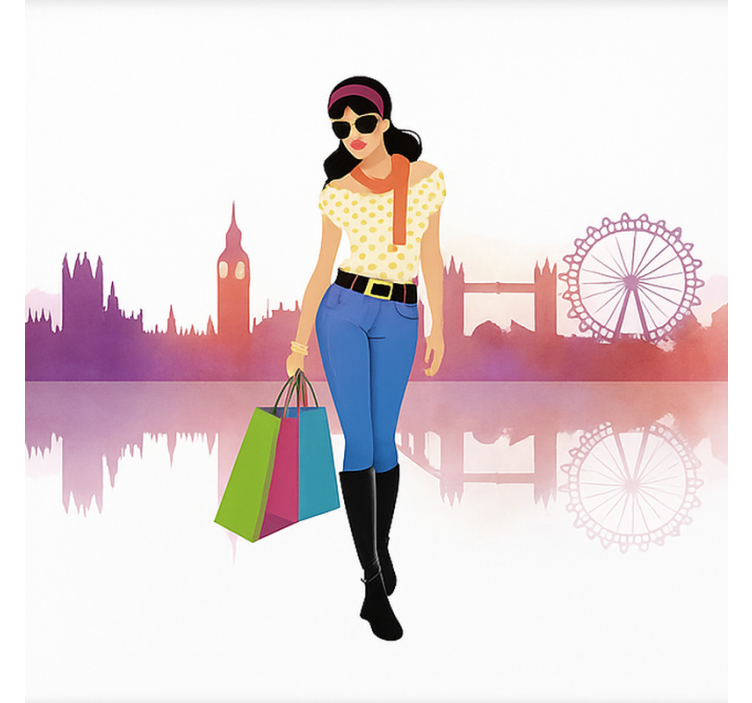 青年盲人 伦敦都市女孩 - TenStickers