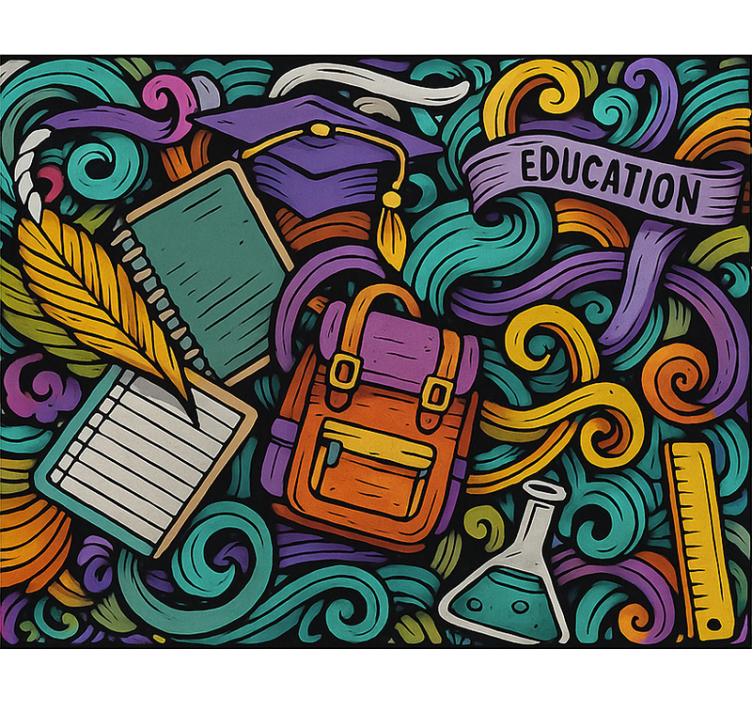 青年盲人 丰富多彩的抽象物体 - TenStickers