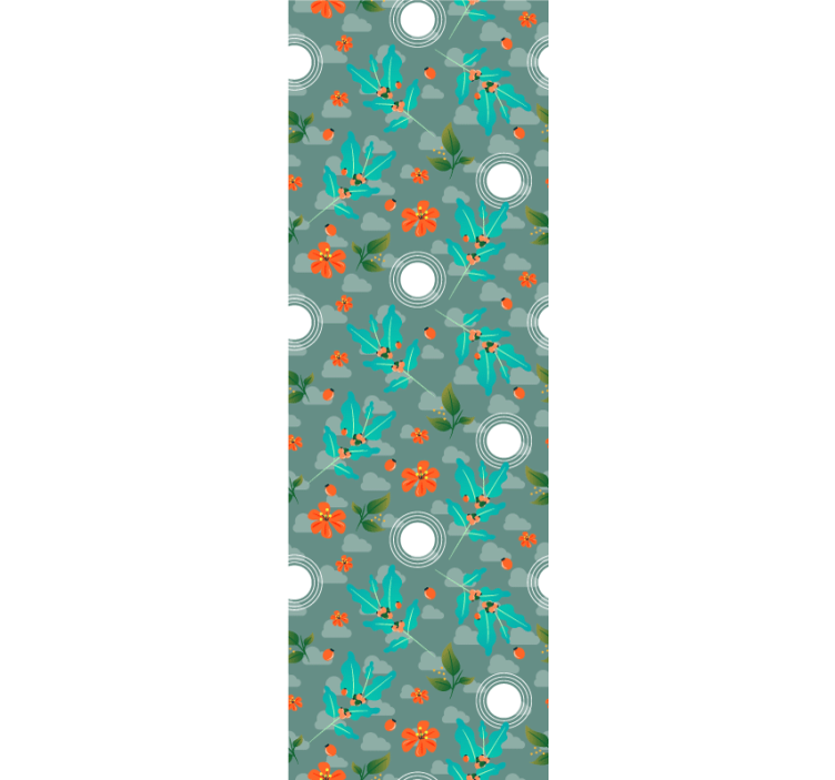 饭厅盲道花卉几何图案 - TenStickers