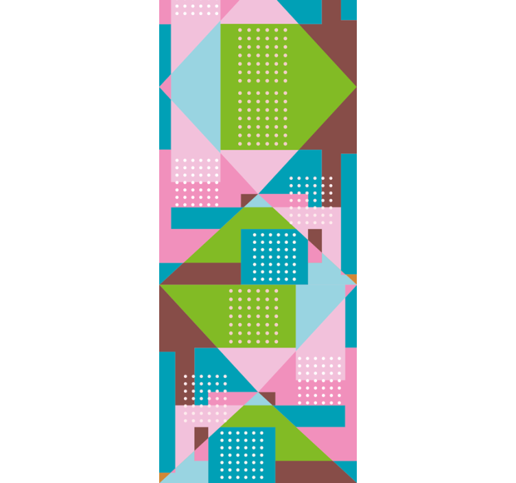 饭厅盲道与柔和几何图案相结合 - TenStickers