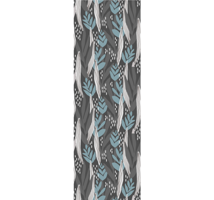 饭厅盲道花卉灰水彩 - TenStickers