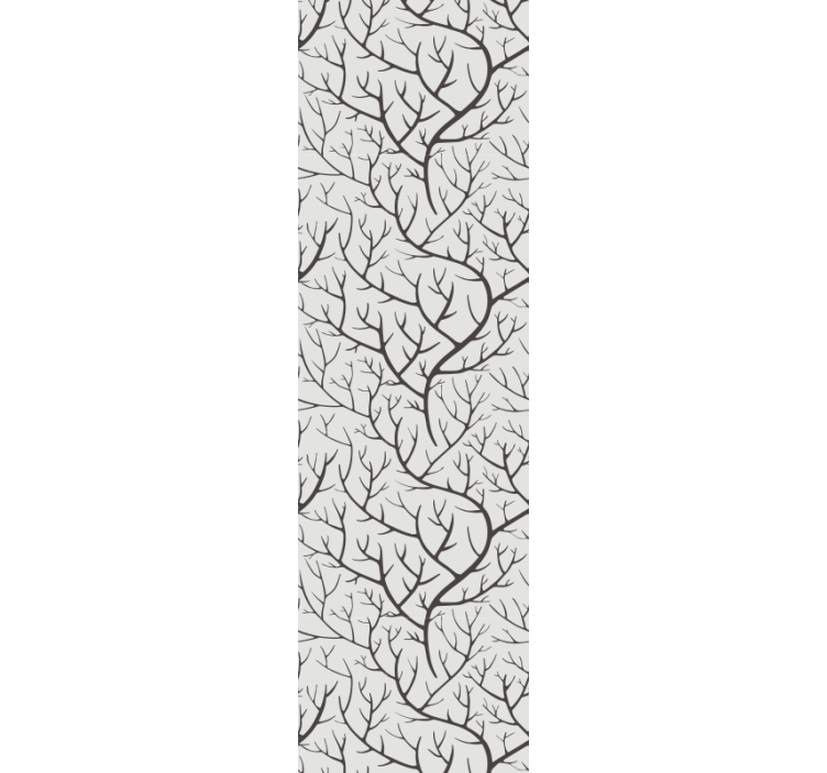 饭厅盲道细灰色树枝与鸟儿 - TenStickers