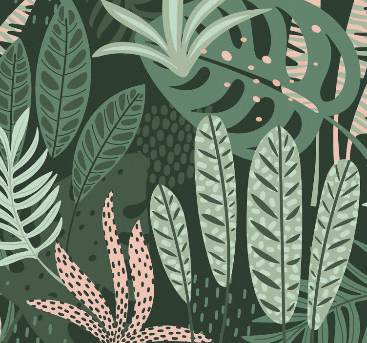 饭厅盲道夏日棕榈树 - TenStickers