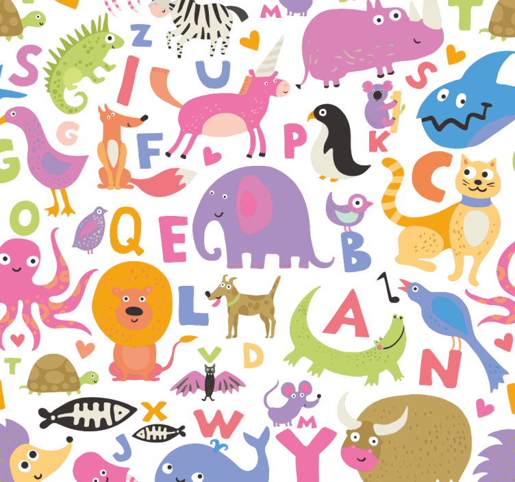 儿童盲人字母动物认知玩具 - TenStickers