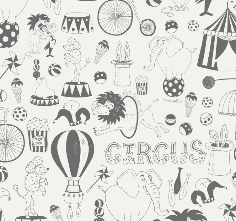 儿童盲人马戏主题印花产品 - TenStickers