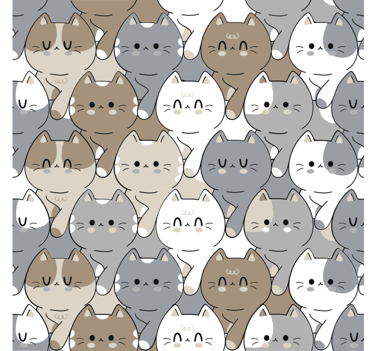 儿童盲人猫咪插图 - TenStickers