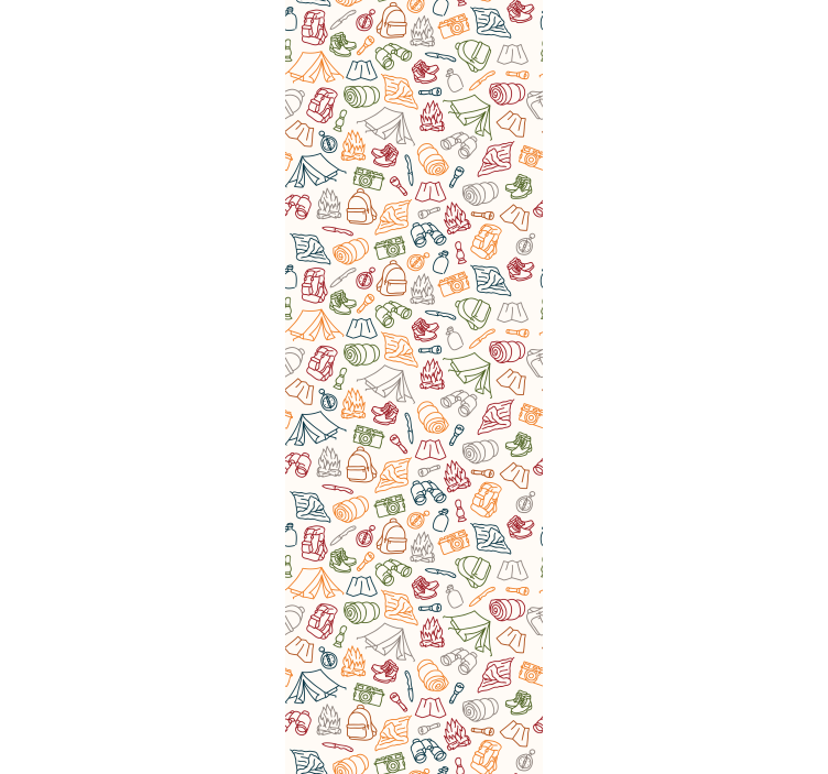 儿童盲人露营船、木火和靴子 - TenStickers
