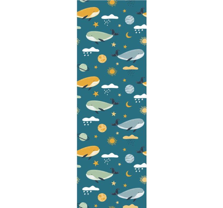 儿童盲人时尚鲸鱼图案 - TenStickers