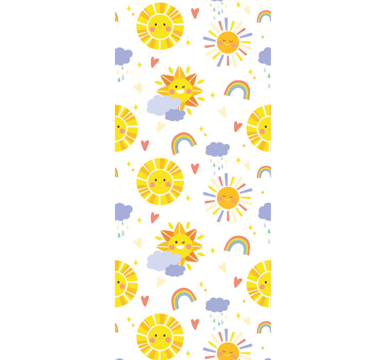 儿童盲人彩色的彩虹和云朵 - TenStickers