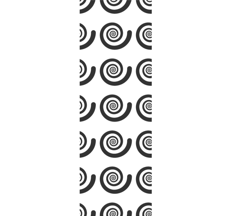 儿童盲人黑白迷幻复古螺旋 - TenStickers