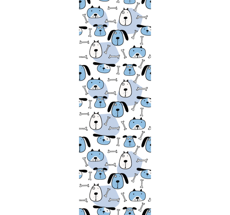 儿童盲人蓝色画狗图案 - TenStickers