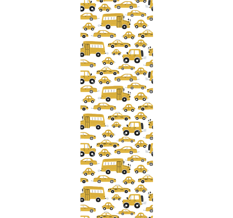 儿童盲人可爱设计黄色汽车 - TenStickers