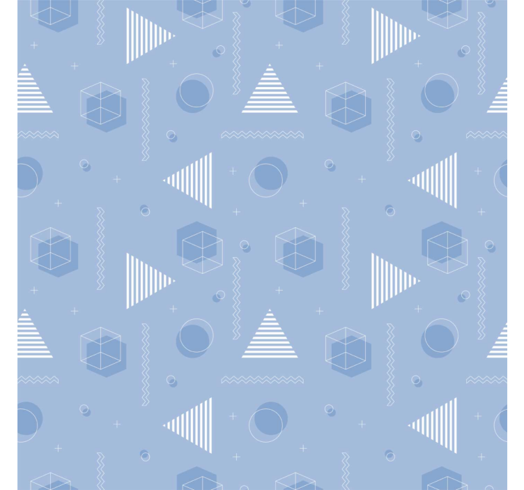 青年盲人几何蓝色产品 - TenStickers