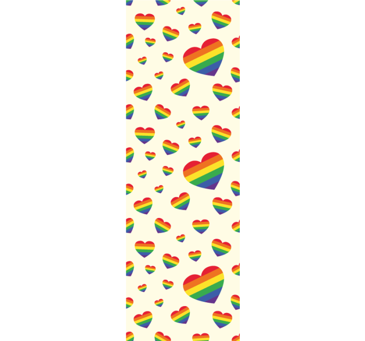 青年盲人彩虹心形展示 - TenStickers