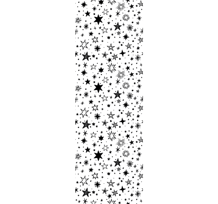青年盲人黑色星星图案白色背景 - TenStickers
