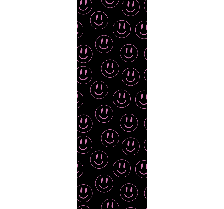 青年盲人白色和紫色笑脸 - TenStickers