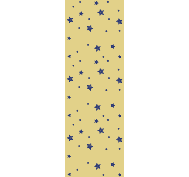 现代盲人蓝色星星与黄色背景 - TenStickers