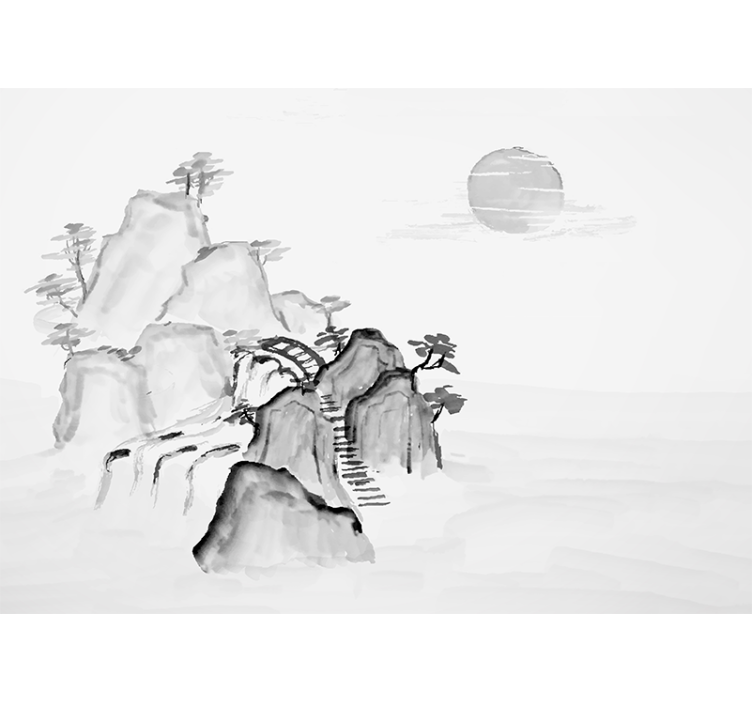 白盲悬崖与海洋 - TenStickers