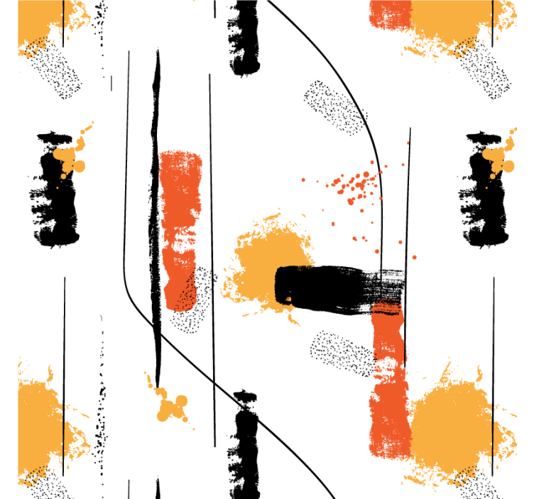 起居室盲道抽象线条艺术 - TenStickers