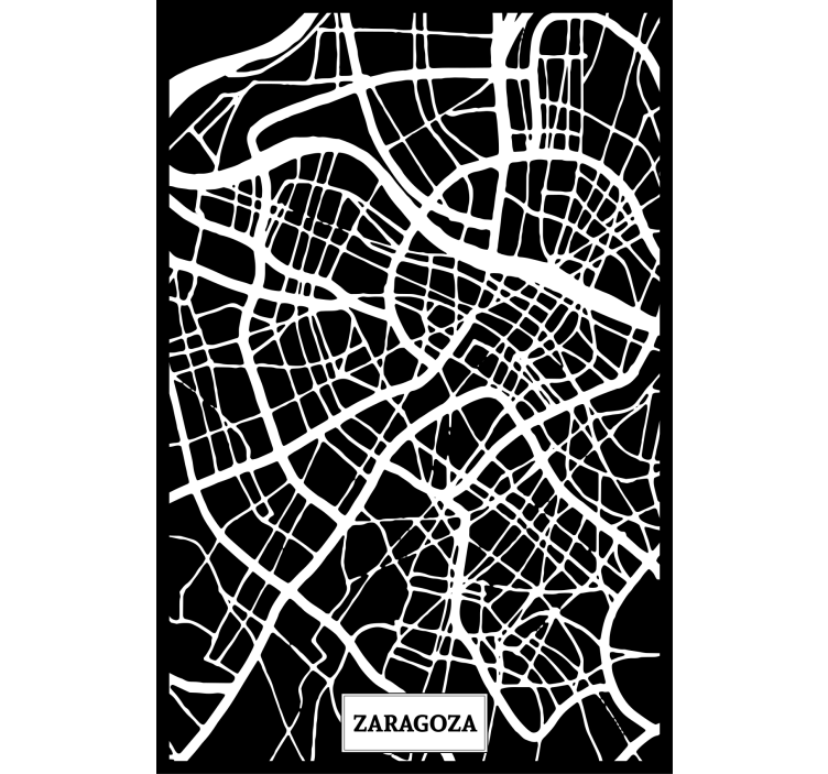 起居室盲道适用于萨拉戈萨地形图 - TenStickers