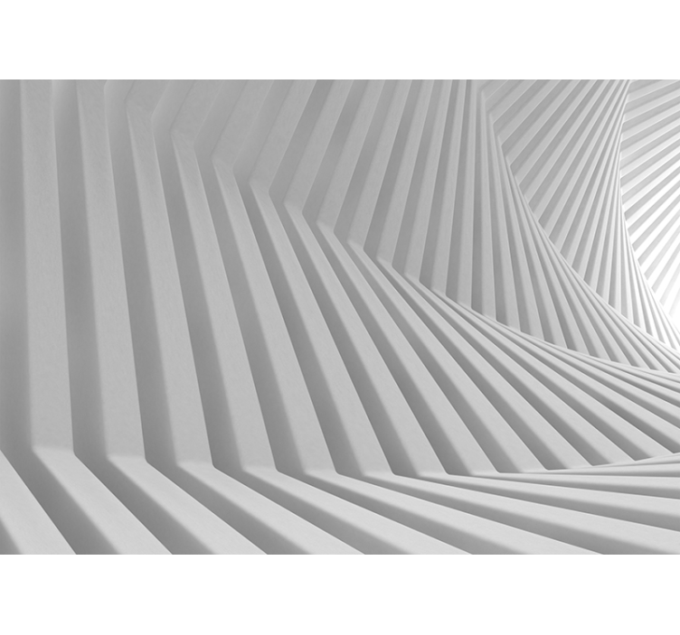 白盲抽象几何波纹 - TenStickers
