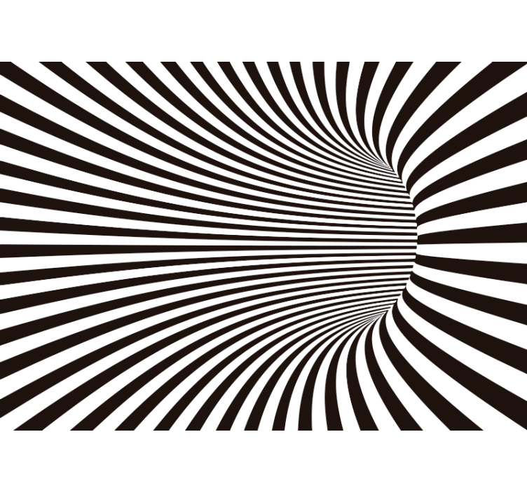 黑瞎子黑白3d隧道壁纸 - TenStickers