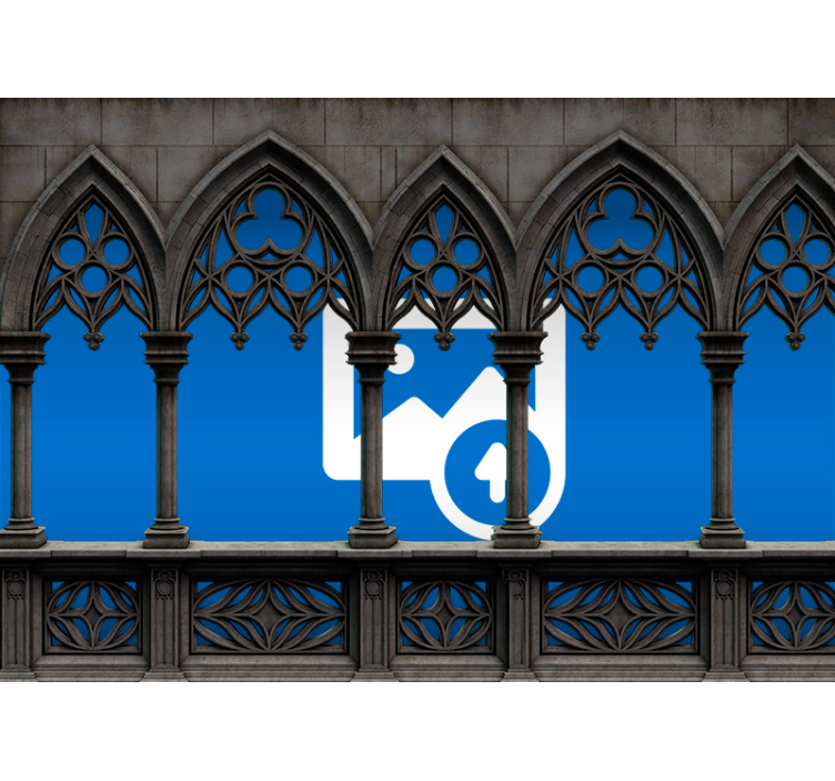 黑瞎子石材框架照片墙纸 - TenStickers