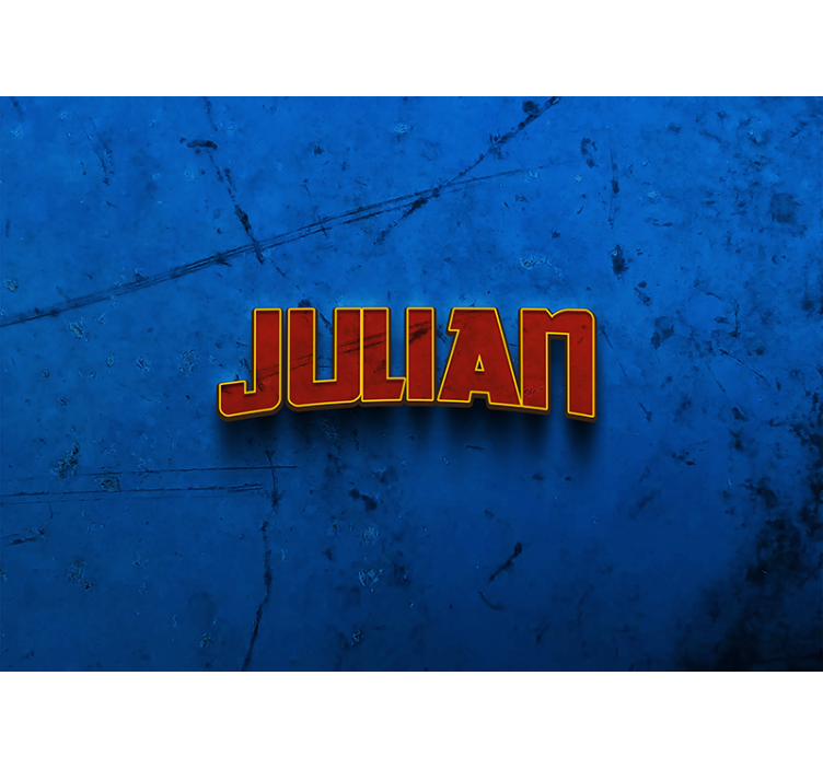 蓝盲超级英雄墙壁带名字 - TenStickers