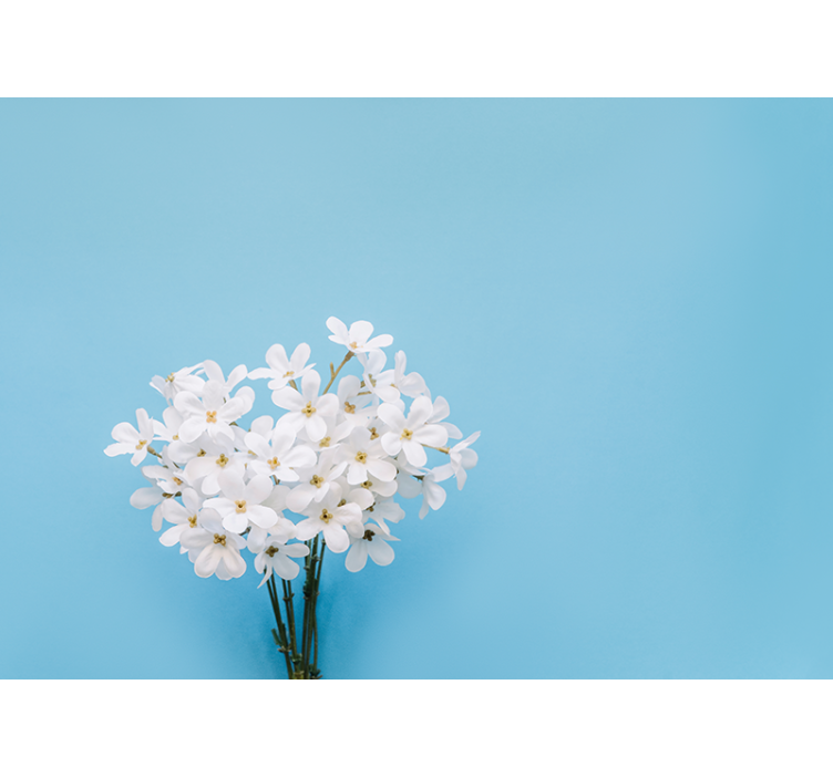 蓝盲雅兹敏蓝色背景 - TenStickers