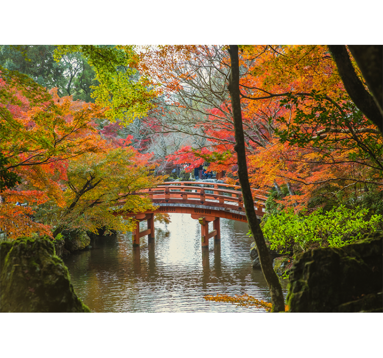 起居室盲道日本庭园森林 - TenStickers