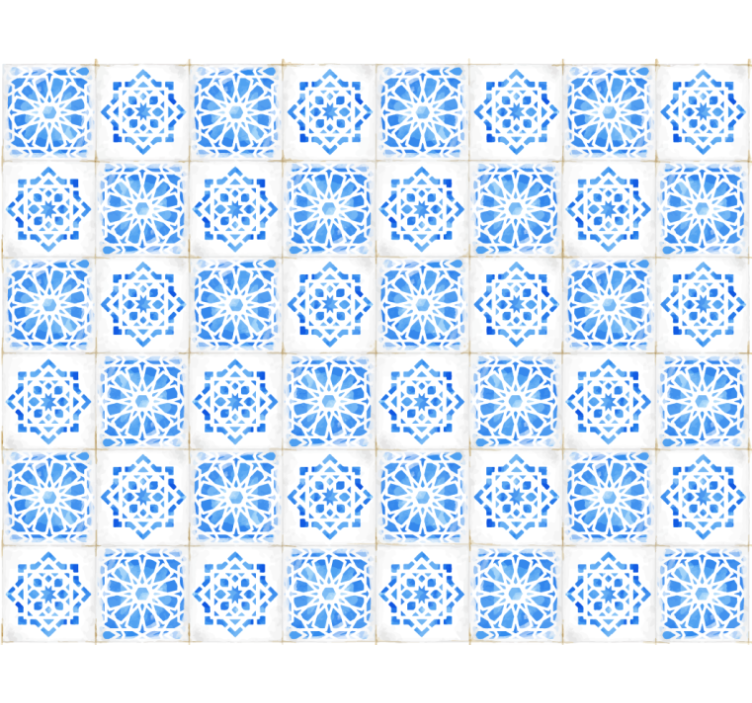 蓝盲呈现精美蓝色图案 - TenStickers