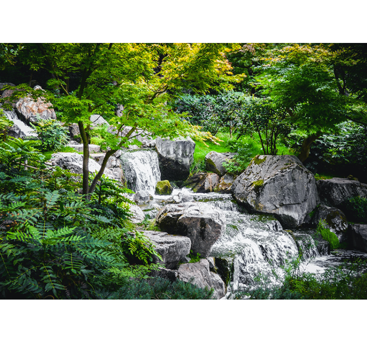 起居室盲道带来宁静瀑布感受 - TenStickers