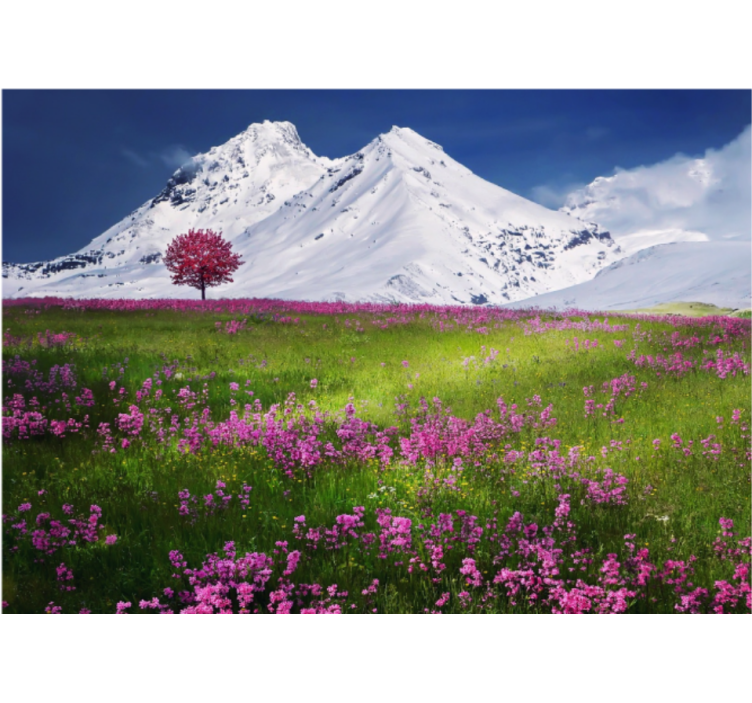 起居室盲道山中花海景观 - TenStickers