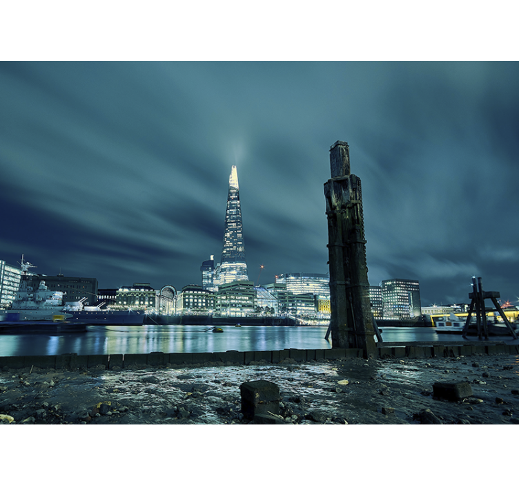 起居室盲道 夜晚的东河灯光 - TenStickers