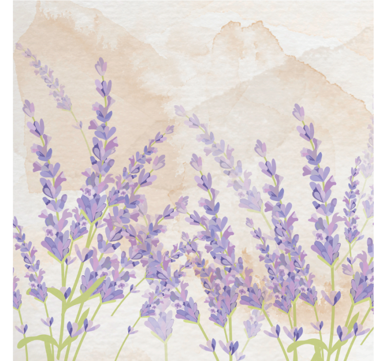 起居室盲道普罗旺斯水彩薰衣草画 - TenStickers