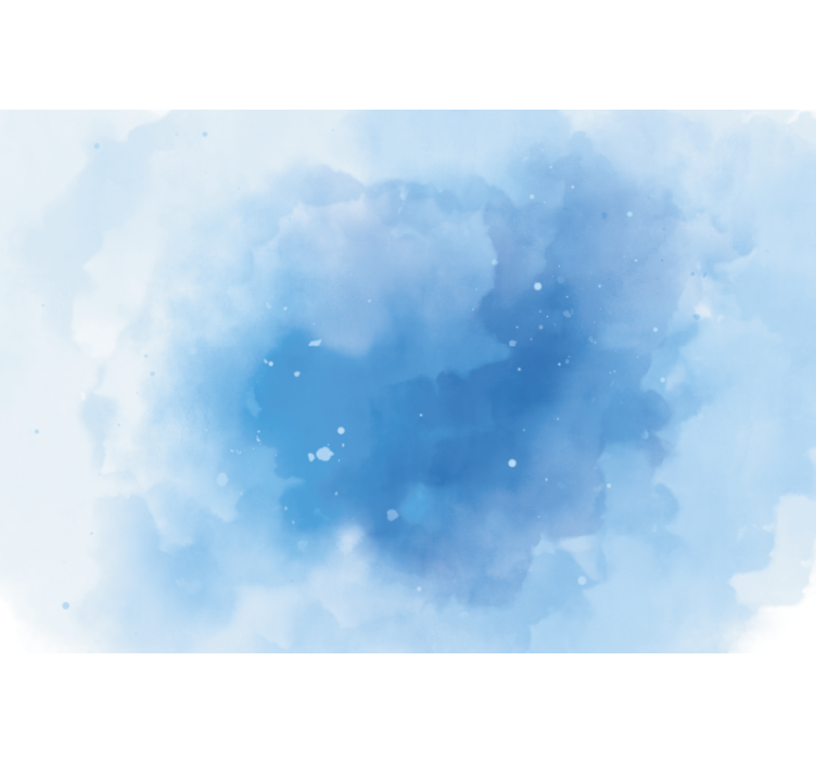 卧室盲道简约蓝色水彩设计 - TenStickers