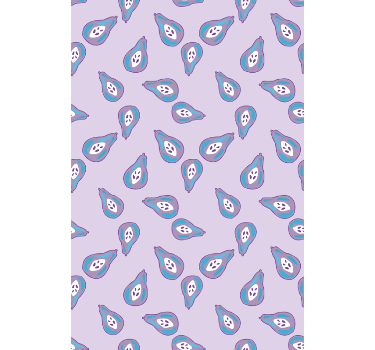 卷簾目的水果和蔬菜 俏皮的梨形图案 - TenStickers