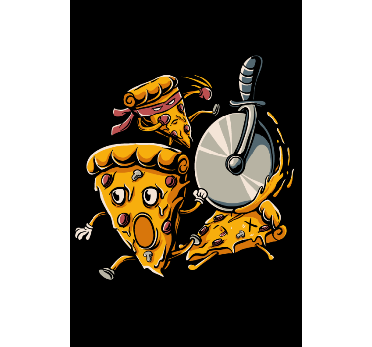 有趣的卷簾 动画披萨片 - TenStickers