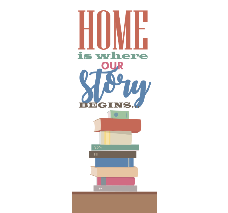 卷簾目用文字 家庭故事从这里开始 - TenStickers