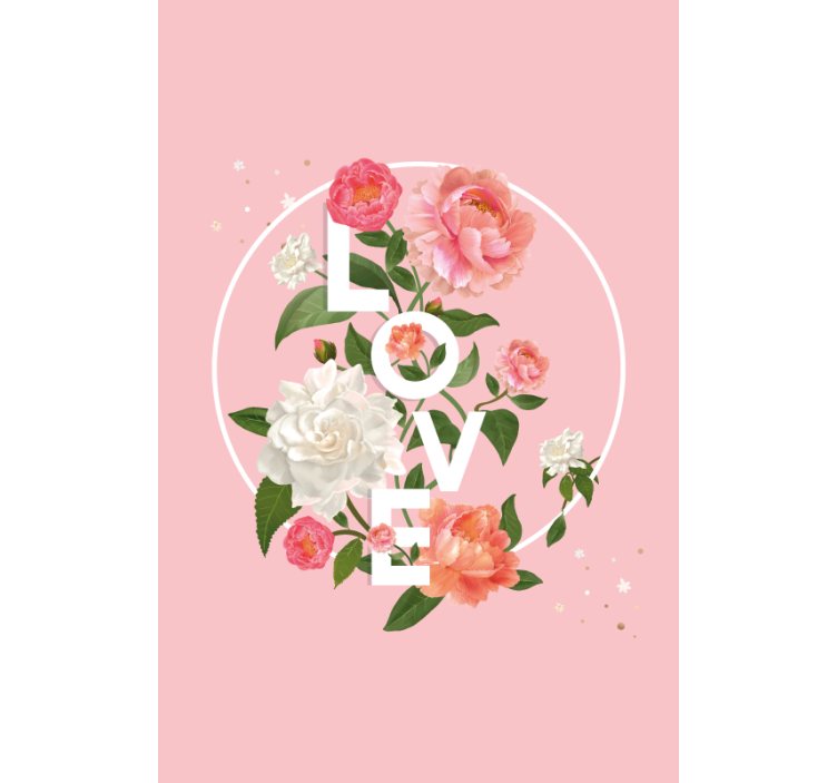 浪漫的盲人爱花卉设计 - TenStickers