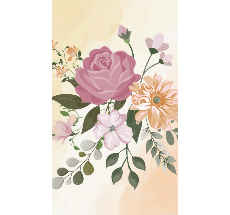 逼真的花卉和植物卷簾 - TenStickers