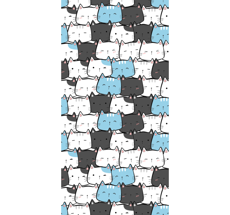 有动物的百叶窗可爱猫咪脸庞 - TenStickers