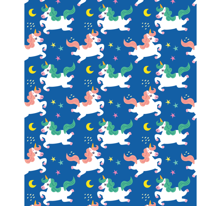 有动物的百叶窗在月光下的独角兽 - TenStickers