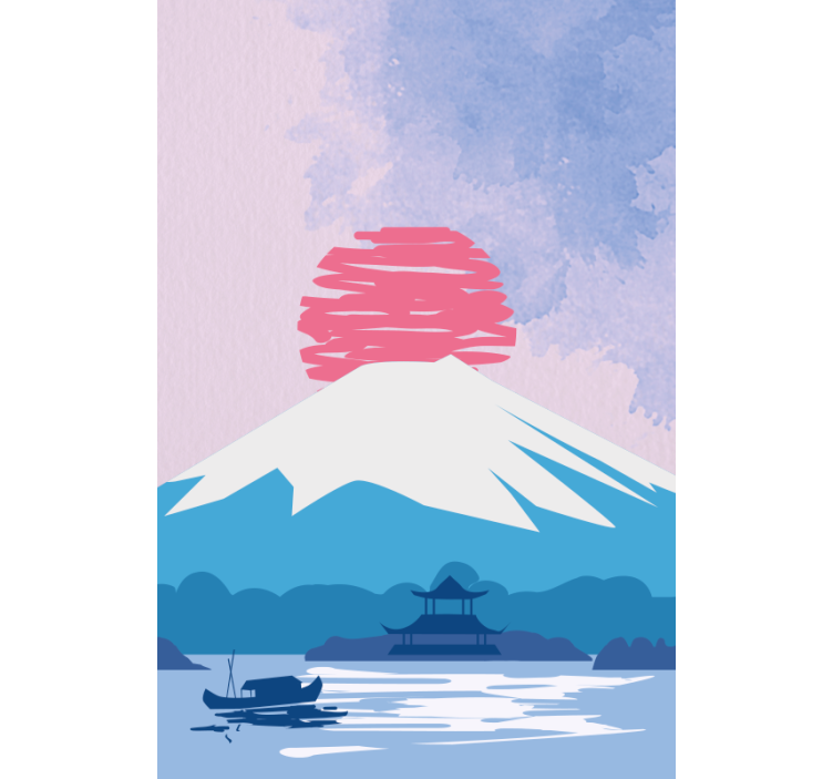 原有的盲人富士山风景 - TenStickers